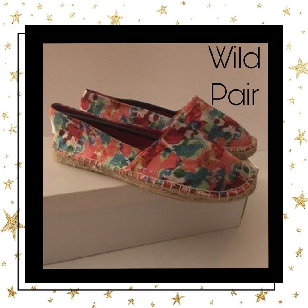 New! Cute Wild Pair Floral Slip on Espadrilles 6